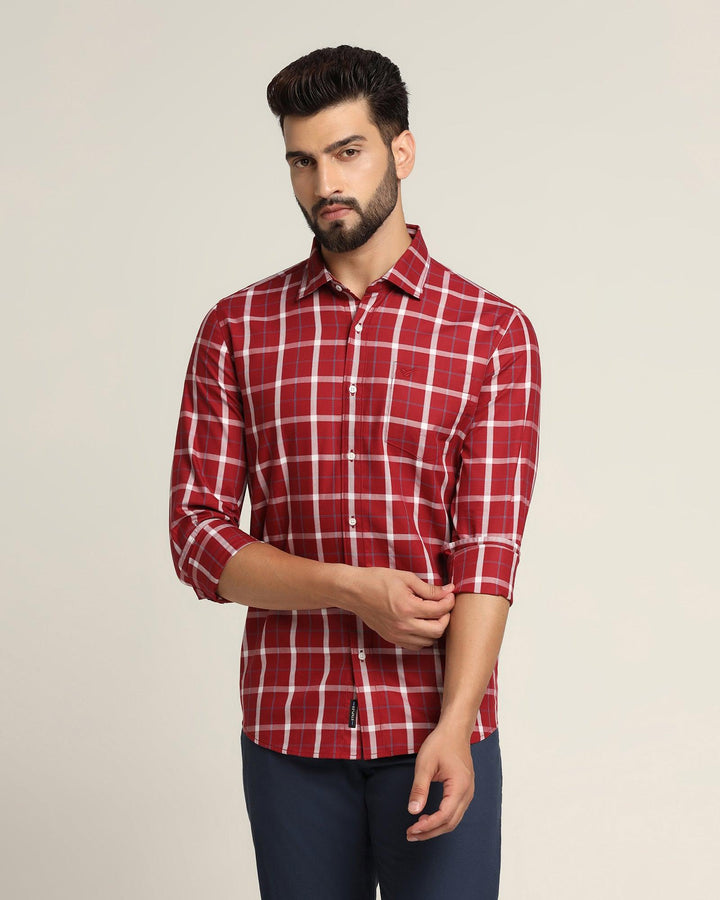 Casual Red Check Shirt - Ingo