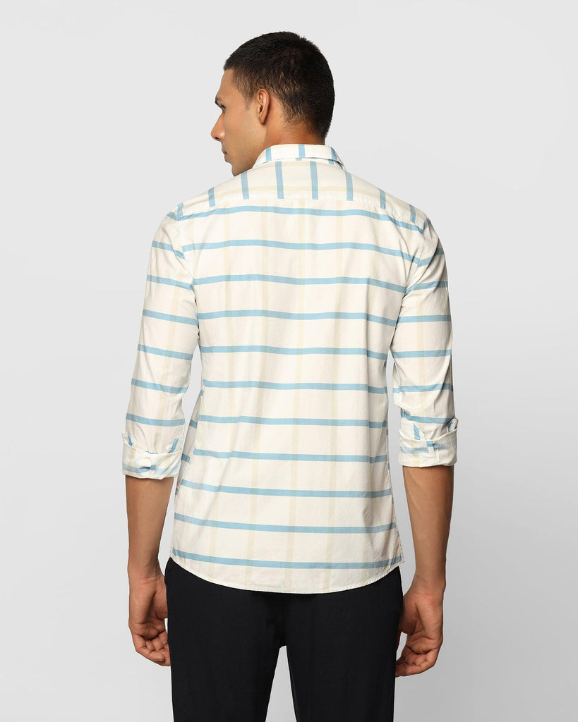 Casual White Check Shirt - Grive