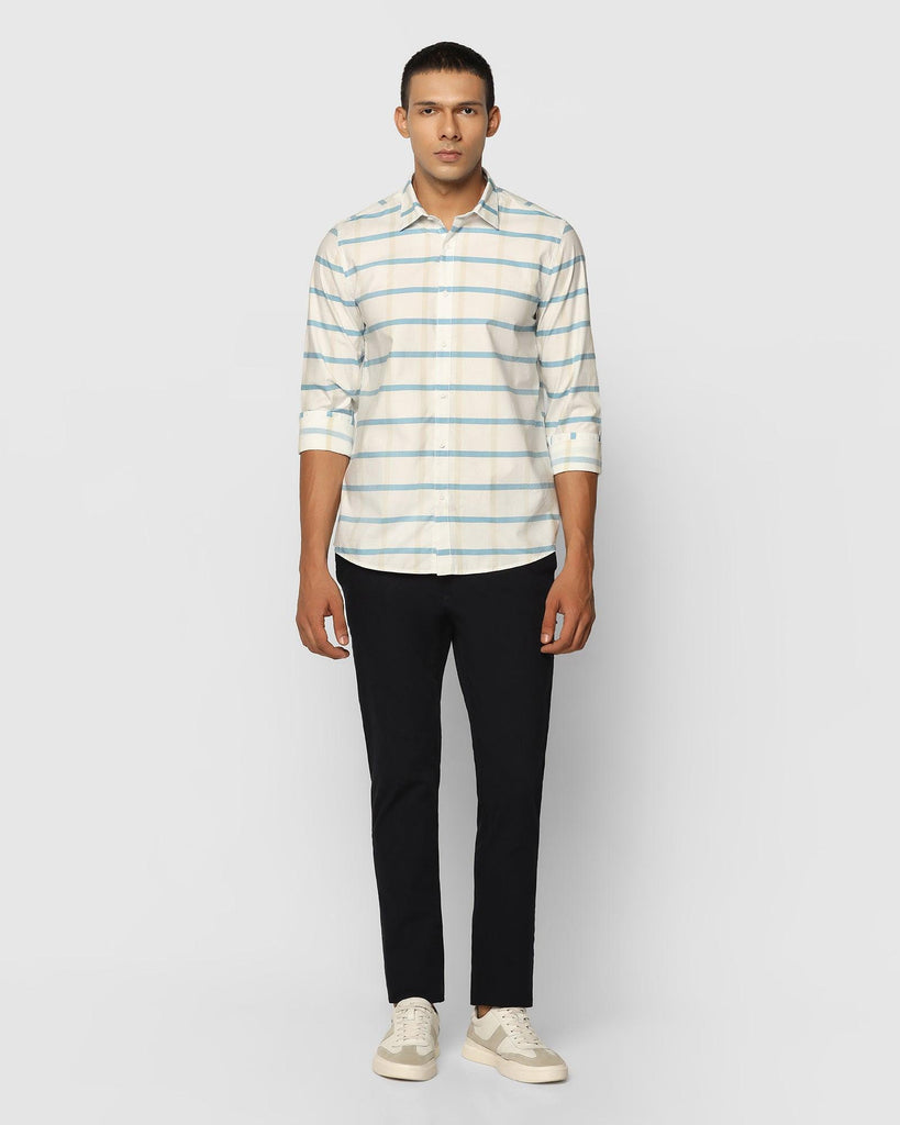 Casual White Check Shirt - Grive