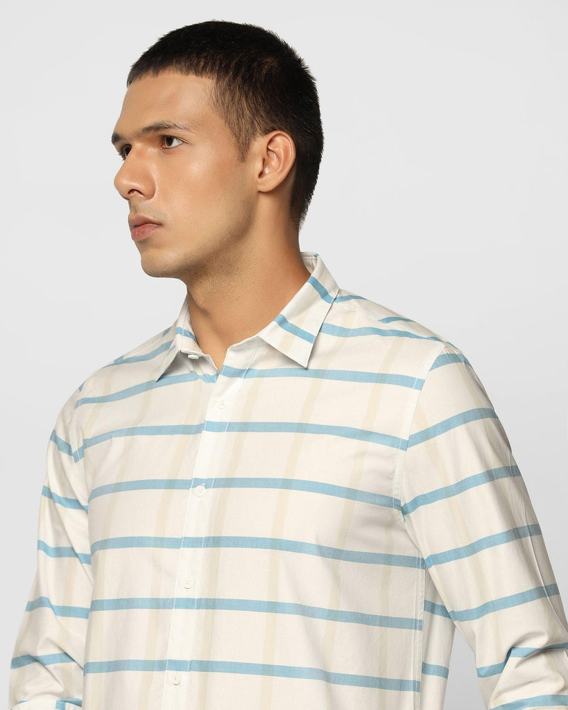 Casual White Check Shirt - Grive