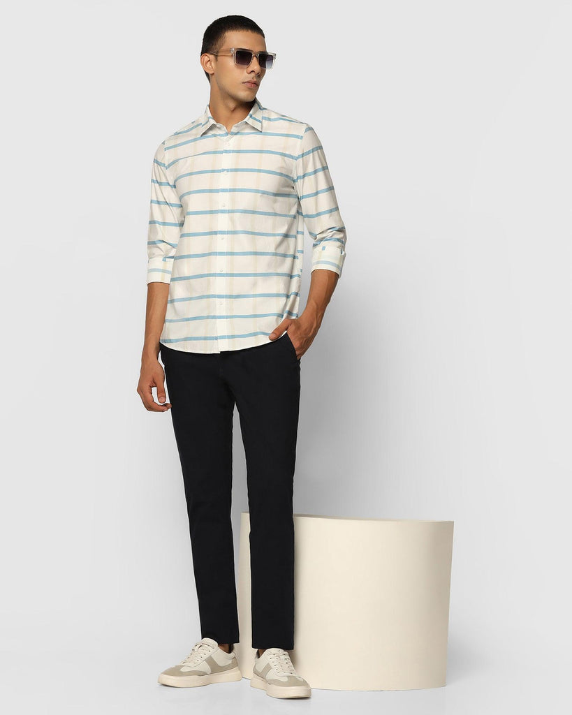 Casual White Check Shirt - Grive