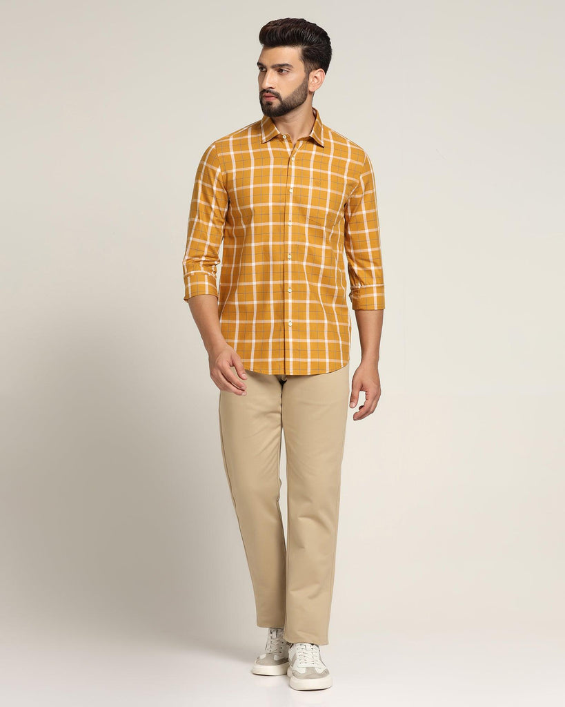 Casual Yellow Check Shirt - Ingo