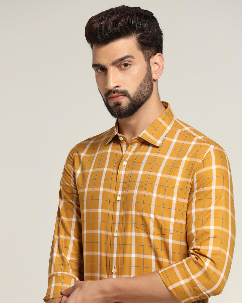 Casual Yellow Check Shirt - Ingo