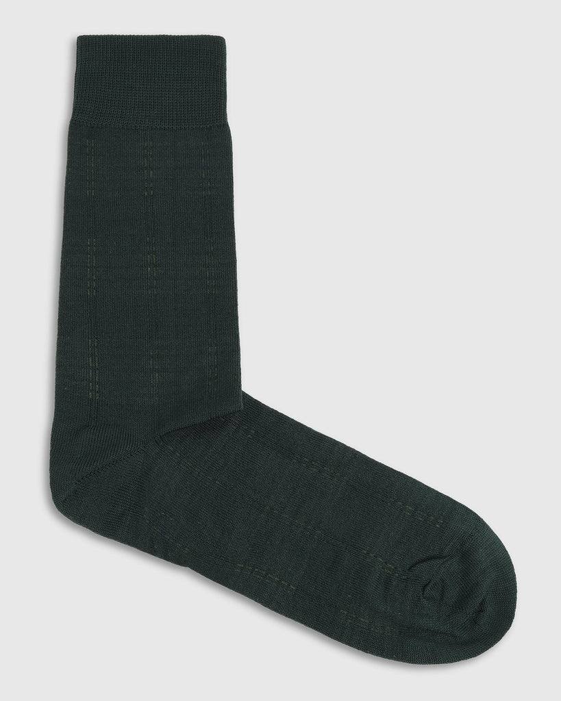 Cotton Fresh Green Check Socks - Richland