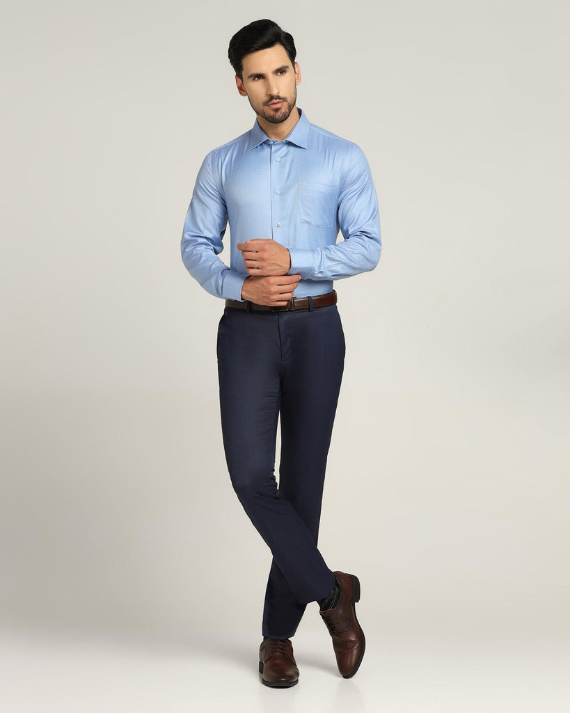 Temp Tech Formal Blue Check Shirt - Colossal