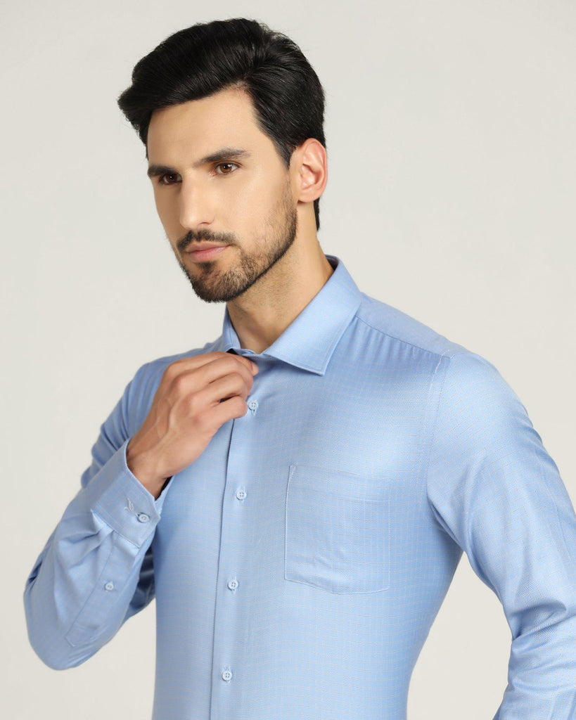 Temp Tech Formal Blue Check Shirt - Colossal