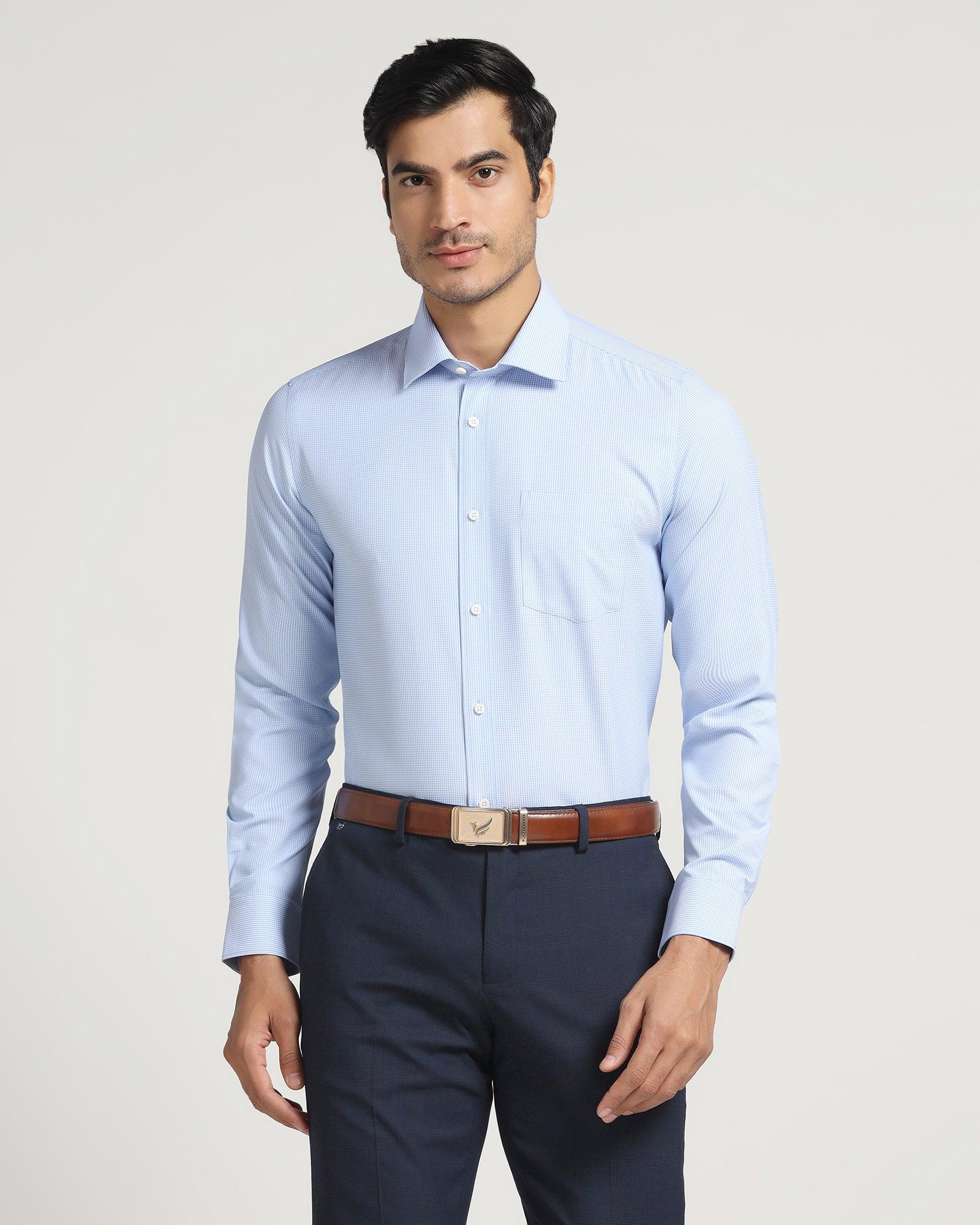 UnWrinkle Formal Blue Check Shirt - Specter
