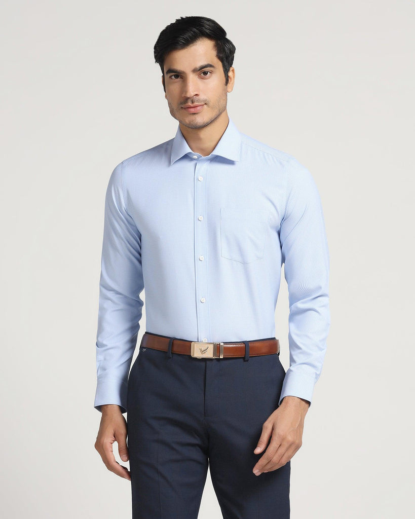 Formal Blue Check Shirt - Specter