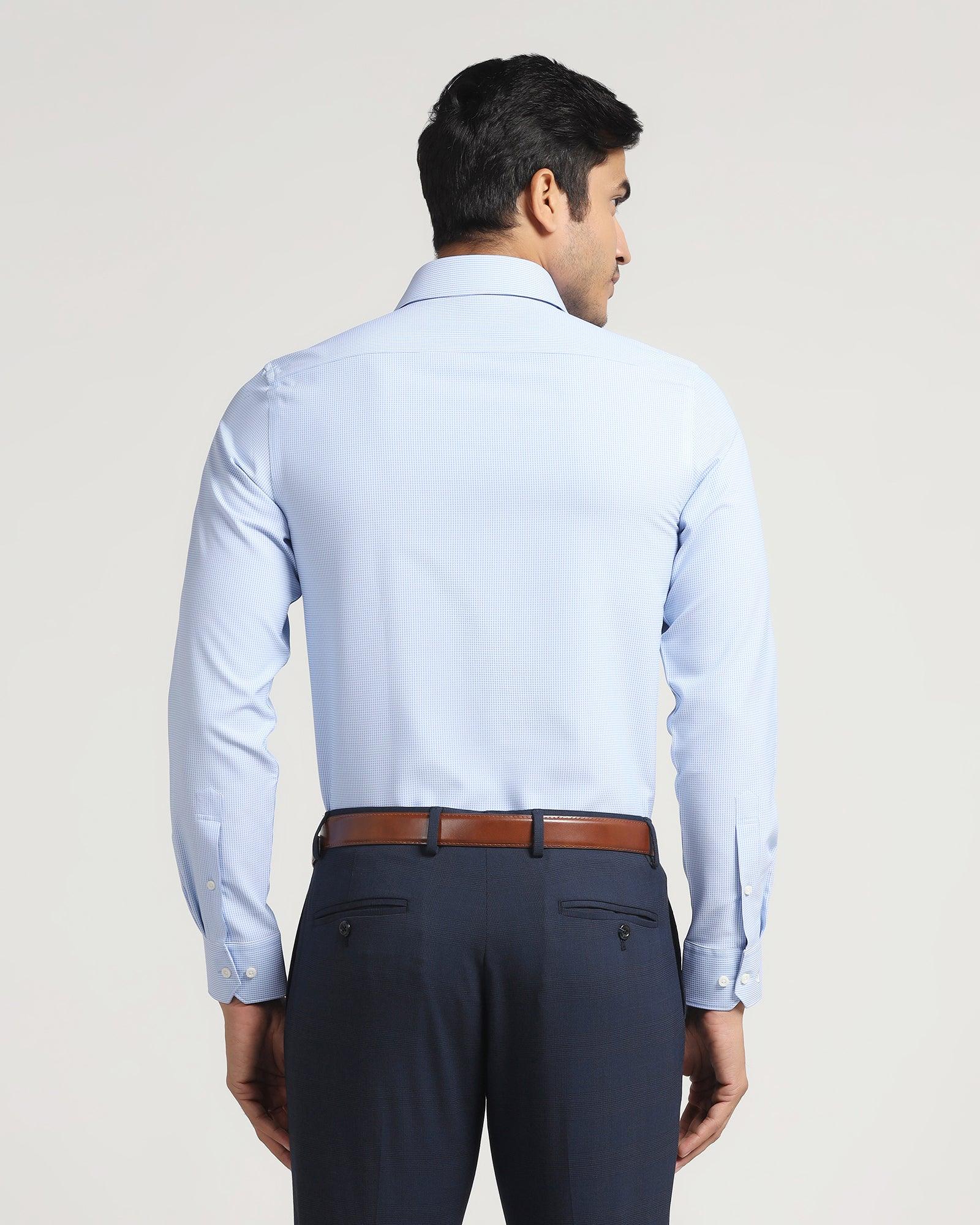 TechPro Formal Blue Check Shirt - Specter - Blackberrys