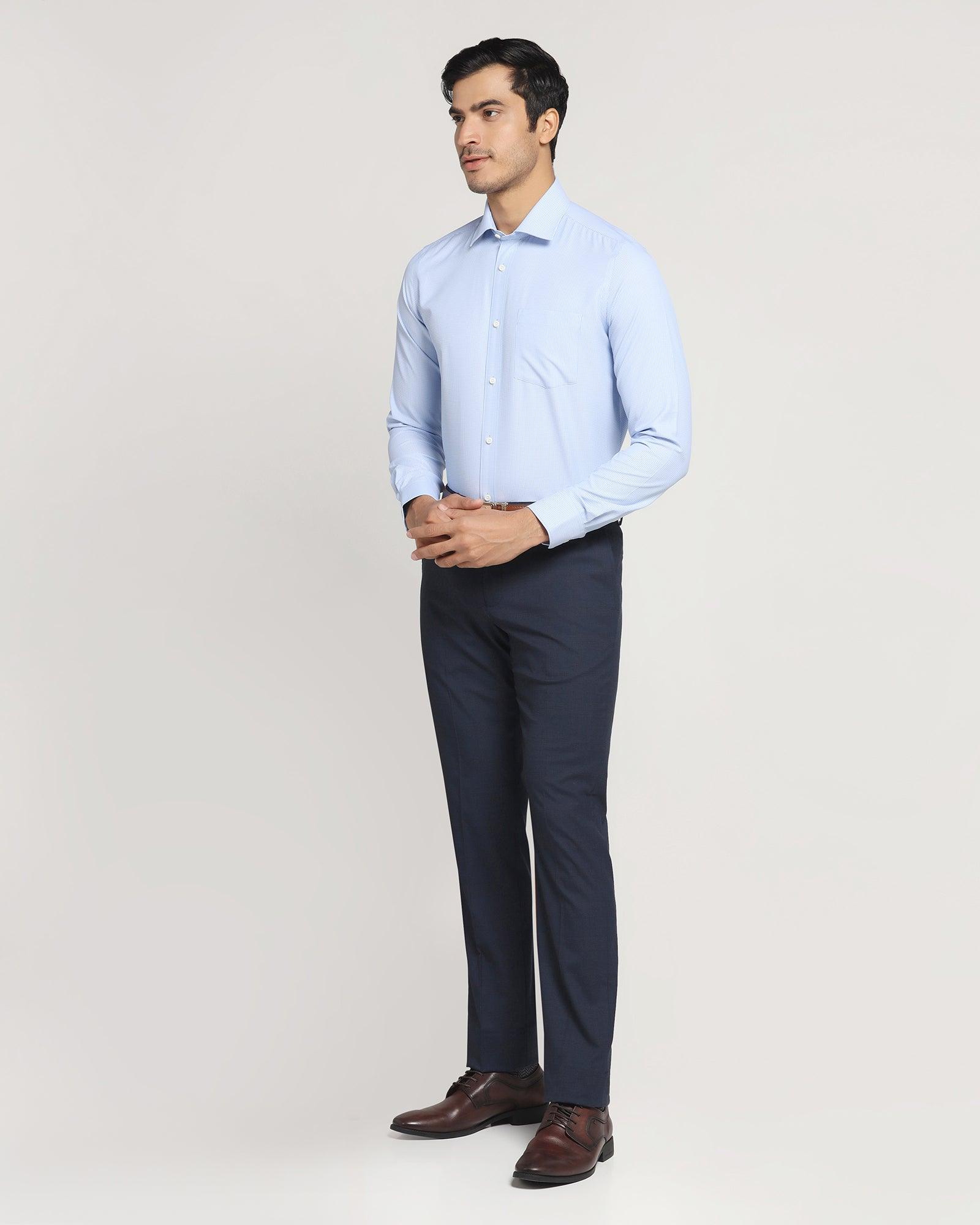 TechPro Formal Blue Check Shirt - Specter - Blackberrys