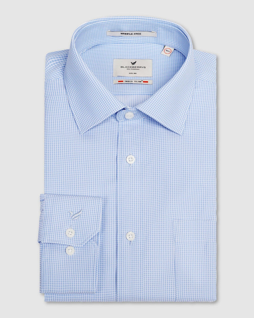 Formal Blue Check Shirt - Specter