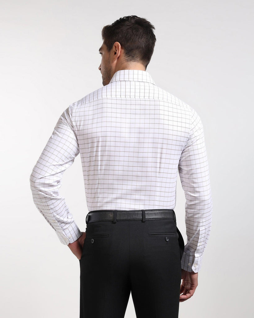 Formal Brown Check Shirt - Nilop