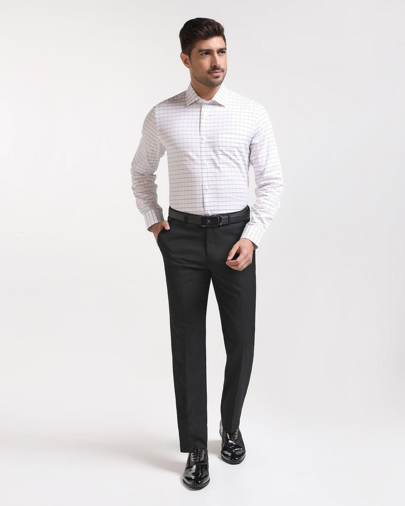 Formal Brown Check Shirt - Nilop