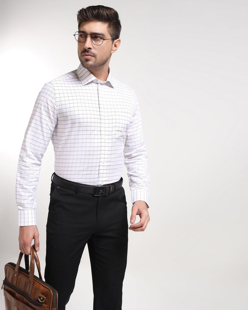 Formal Brown Check Shirt - Nilop