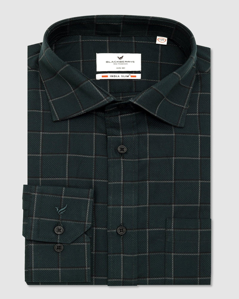 Formal Dark Green Check Shirt - Herd