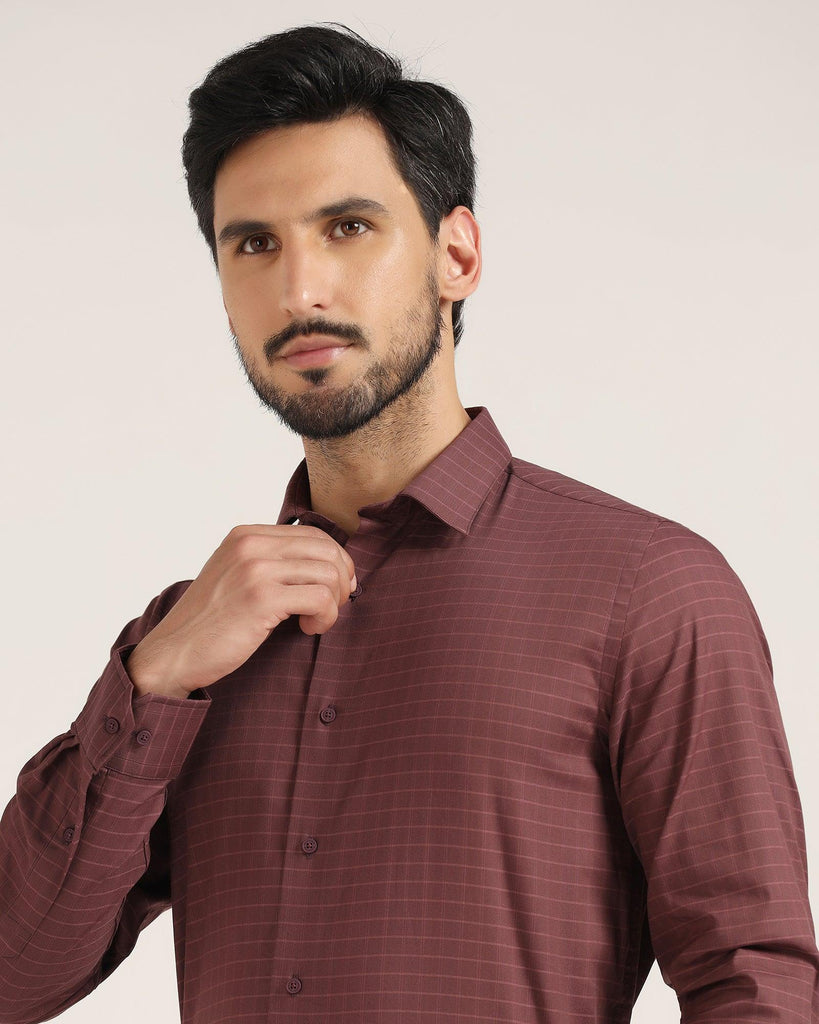 TechPro Formal Dusty Pink Check Shirt - Becki