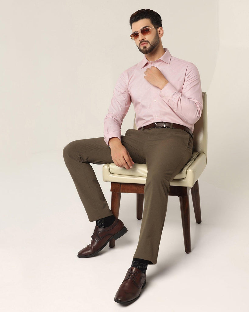 Formal Dusty Pink Check Shirt - Malibu