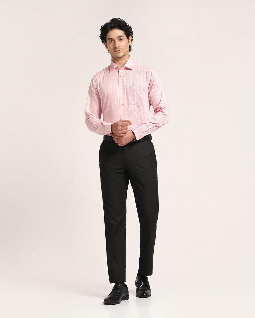 Non Iron Formal Dusty Pink Check Shirt - Yeti