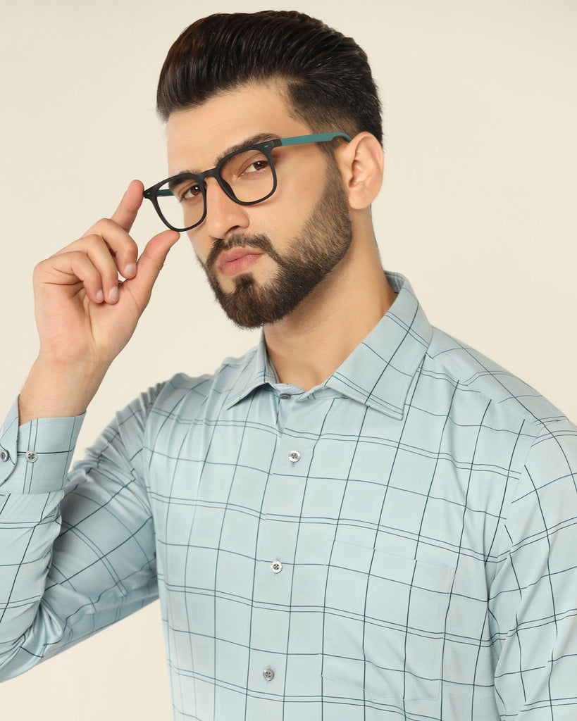 Formal Grey Check Shirt - Raul