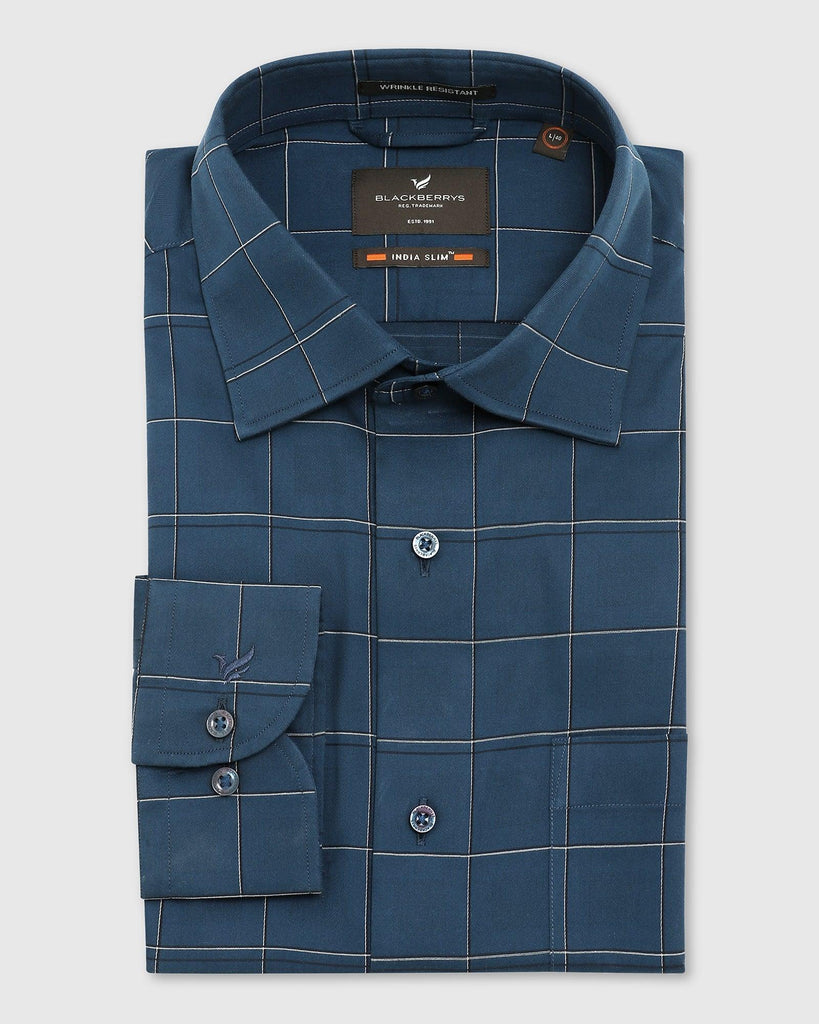 Formal Navy Check Shirt - Raul