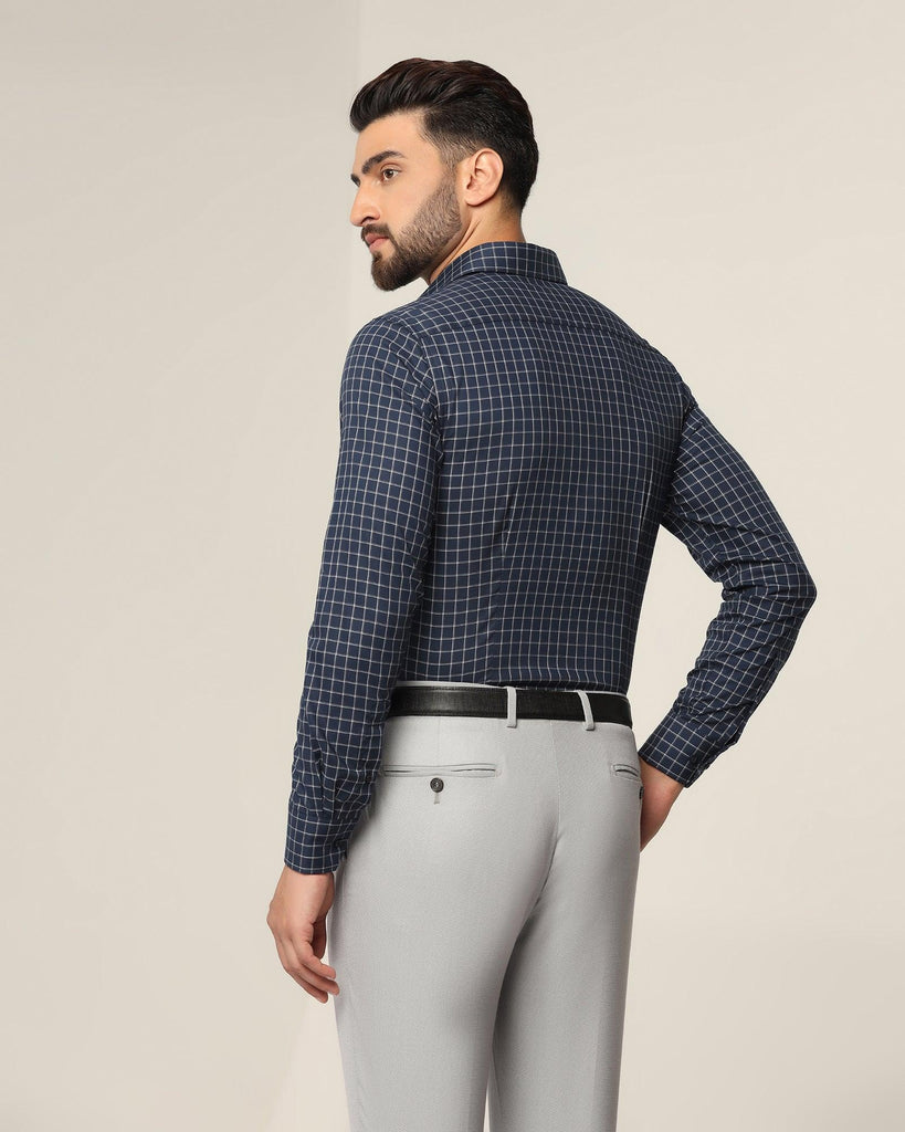 Formal Navy Check Shirt - Shrike