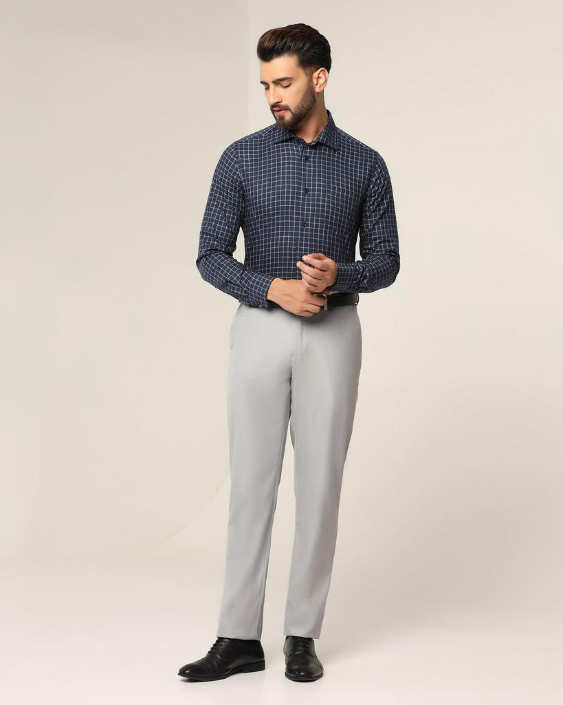 Formal Navy Check Shirt - Shrike