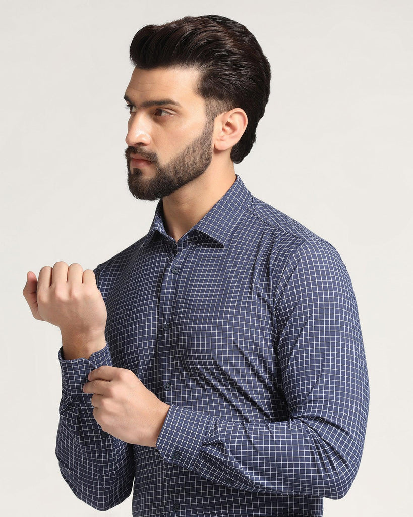 TechPro Formal Navy Check Shirt - Sinq