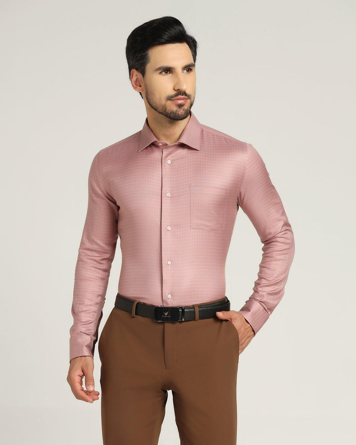 Temp Tech Formal Pink Check Shirt - Colossal