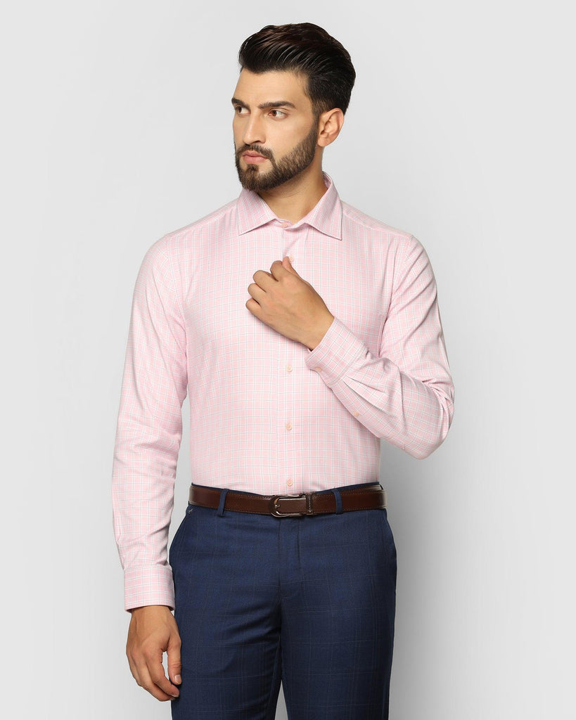 Temp Tech Formal Pink Check Shirt - Rapid