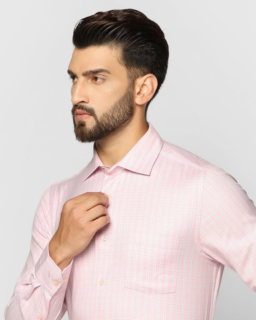 Temp Tech Formal Pink Check Shirt - Rapid