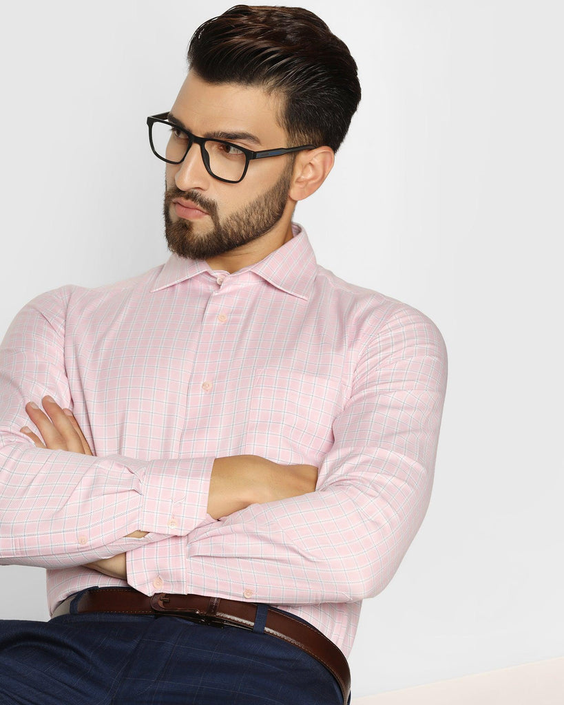 Temp Tech Formal Pink Check Shirt - Rapid