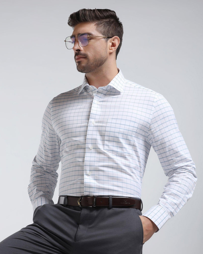 Formal Teal Check Shirt - Nilop