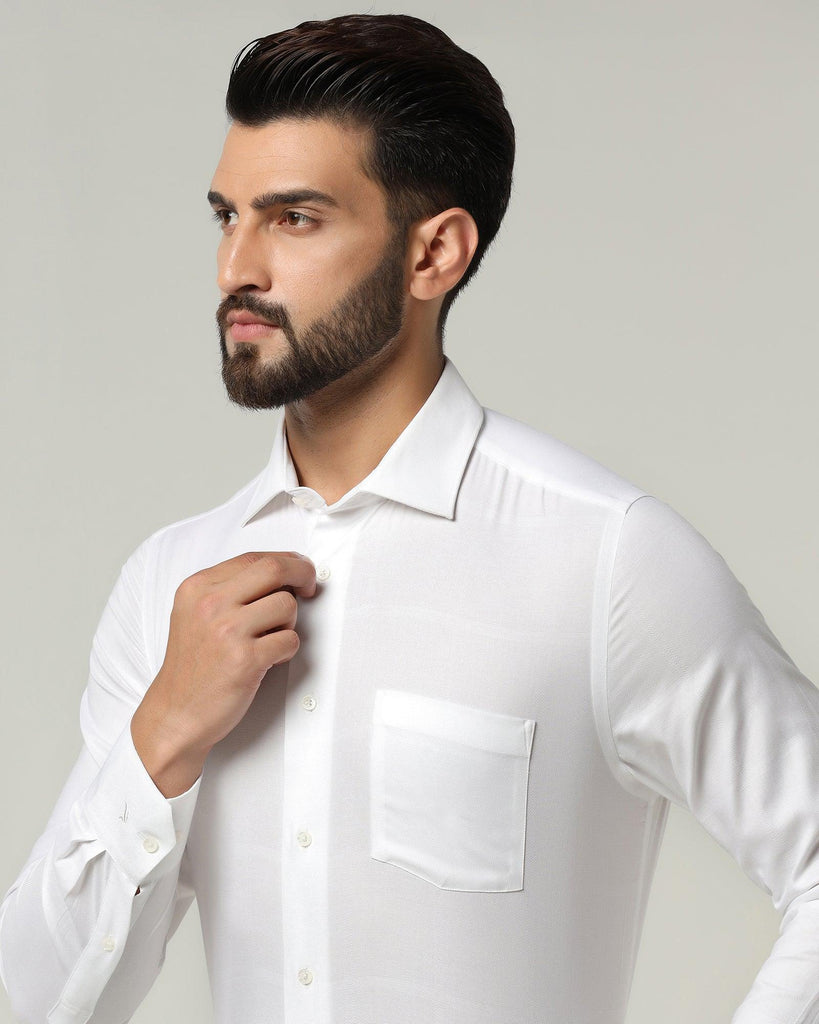 Formal White Check Shirt - Rayo