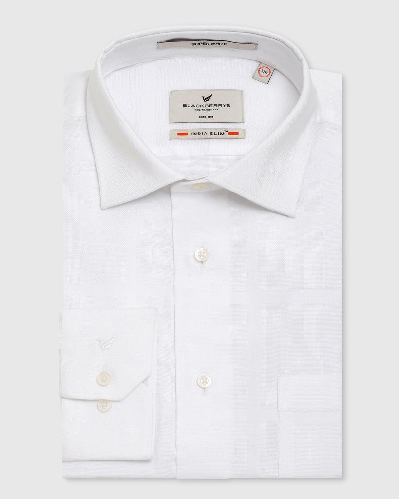 Formal White Check Shirt - Rayo