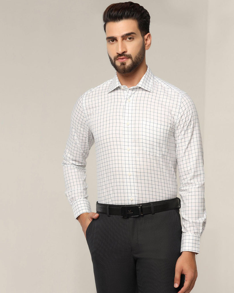 Formal White Check Shirt - Shrike