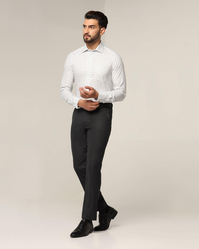 Formal White Check Shirt - Shrike