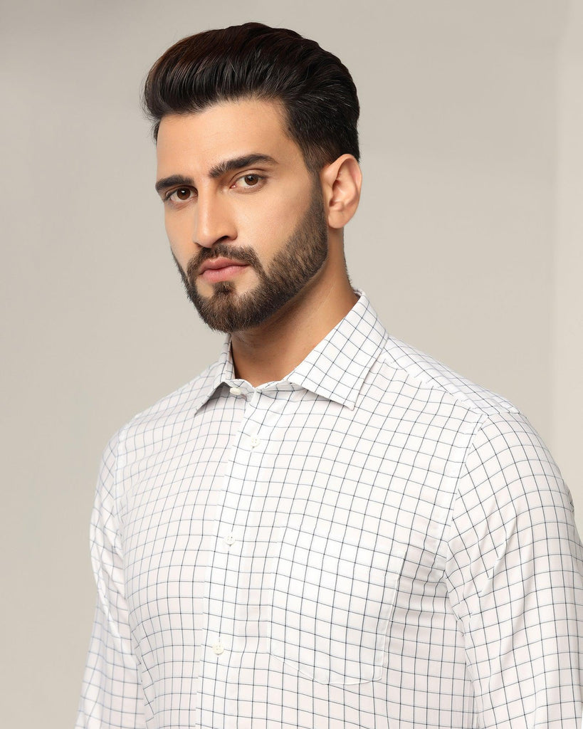 Formal White Check Shirt - Shrike