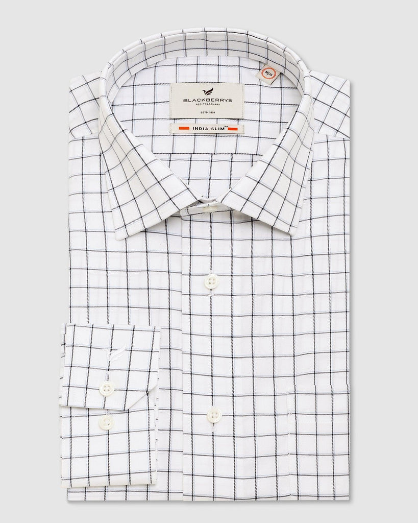 Formal White Check Shirt - Shrike