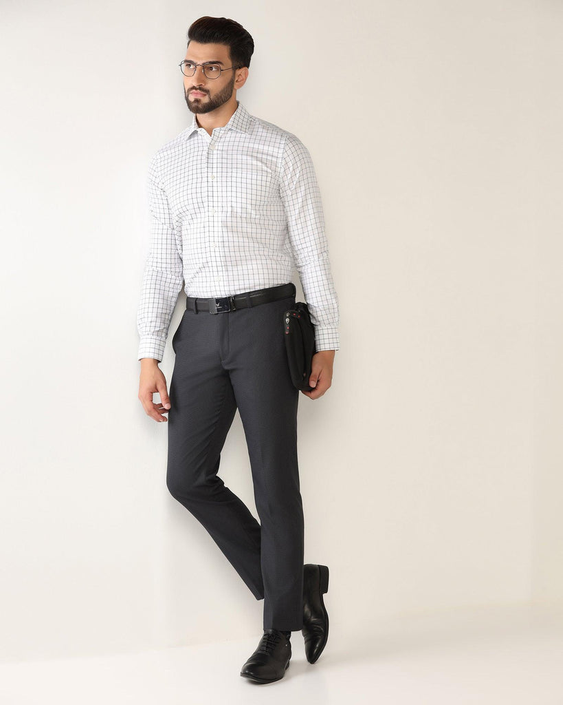 Formal White Check Shirt - Shrike