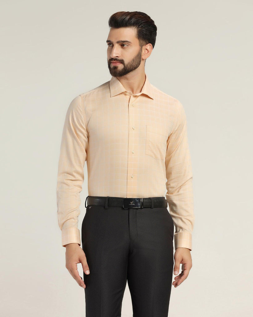 Non Iron Formal Yellow Check Shirt - Yeti