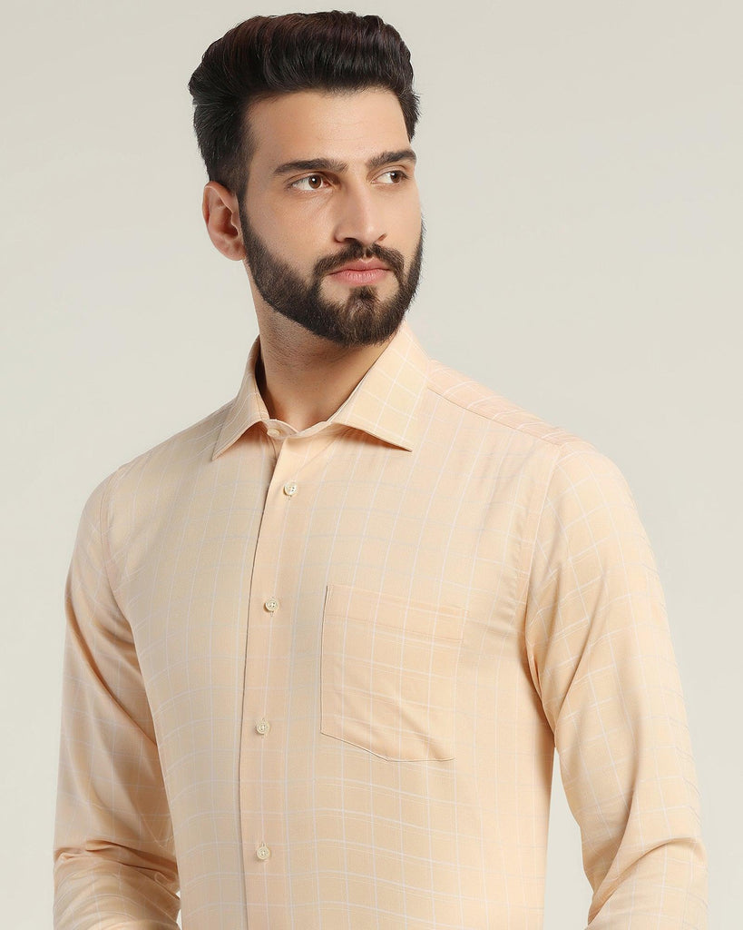 Non Iron Formal Yellow Check Shirt - Yeti