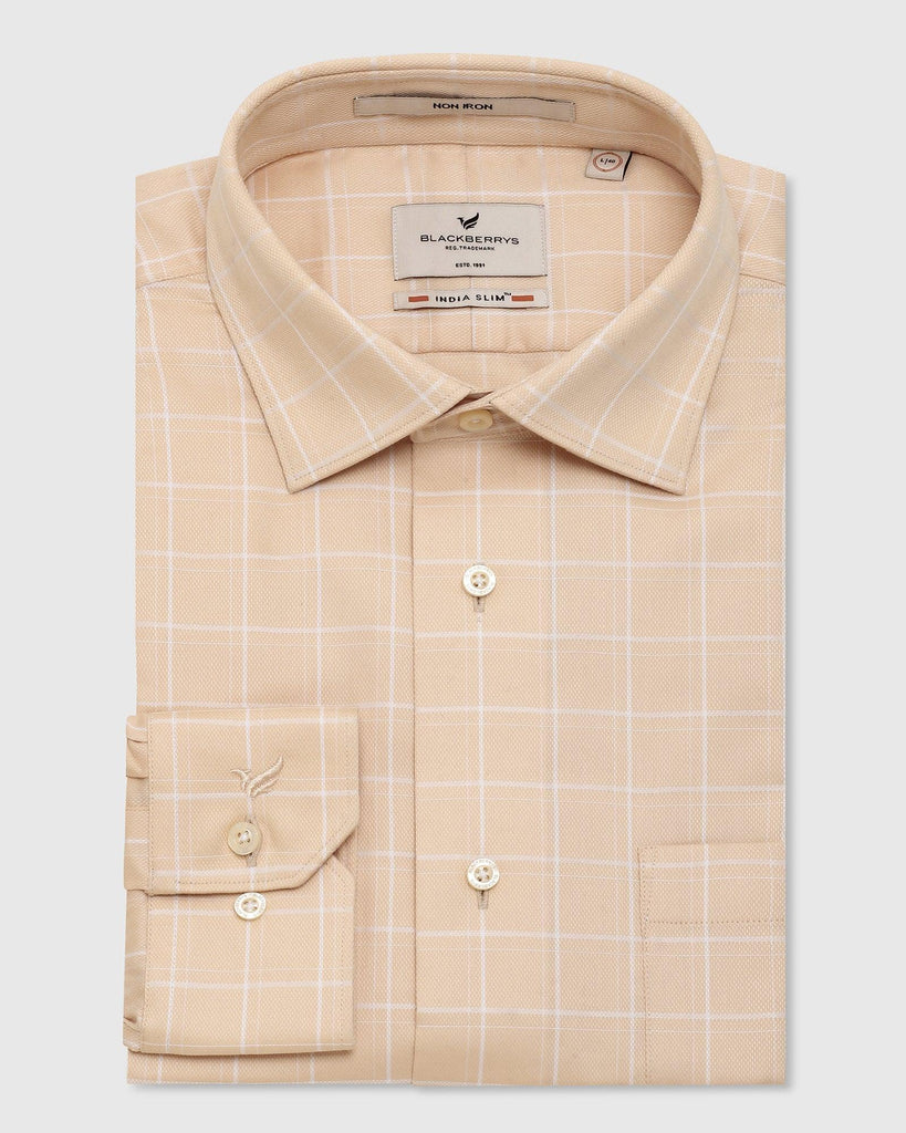 Non Iron Formal Yellow Check Shirt - Yeti