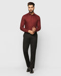 Check Formal Trousers In Black B-95 (Neem) - Blackberrys
