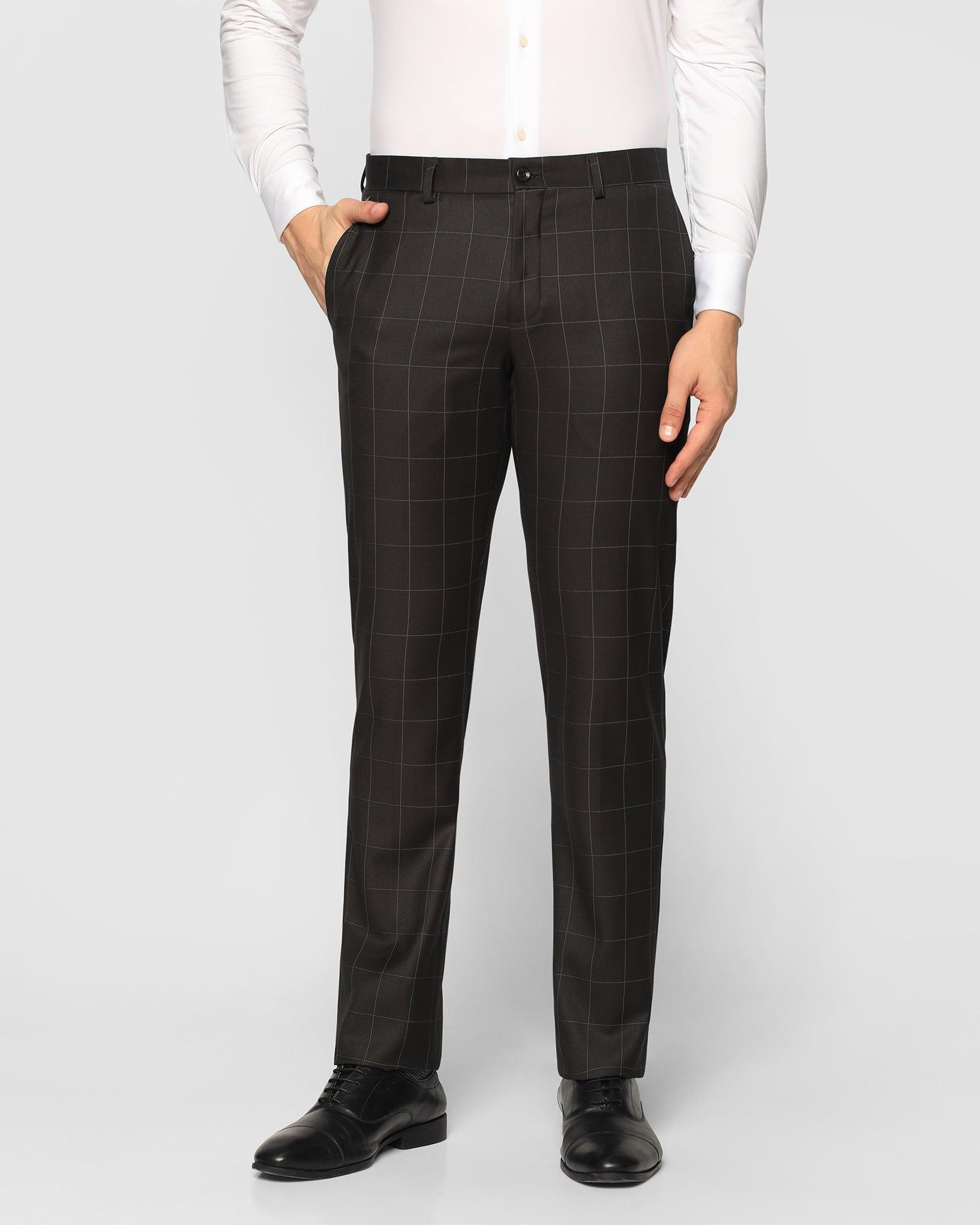 Buy Selected Homme Dark Grey Carlo Cotflex Flat Front Trousers for Men  Online  Tata CLiQ Luxury