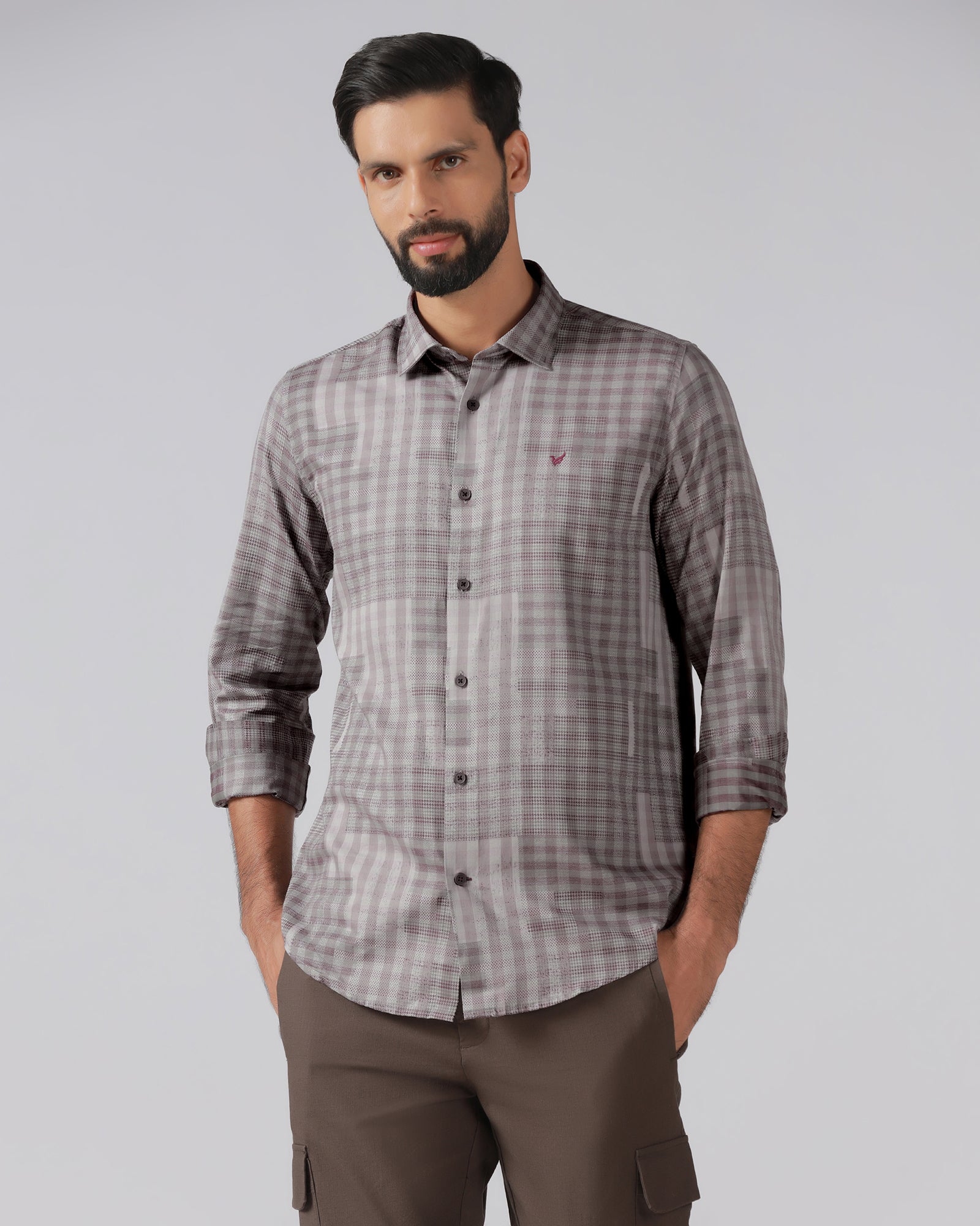 Buy Cherry Lacquer Check Shirt Online at Blackberrys