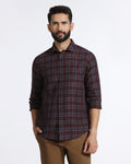 Cherry Lacquer Linen Check Shirt - Madrik