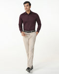 Cherry Lacquer Non Iron Solid Shirt - Sylvia