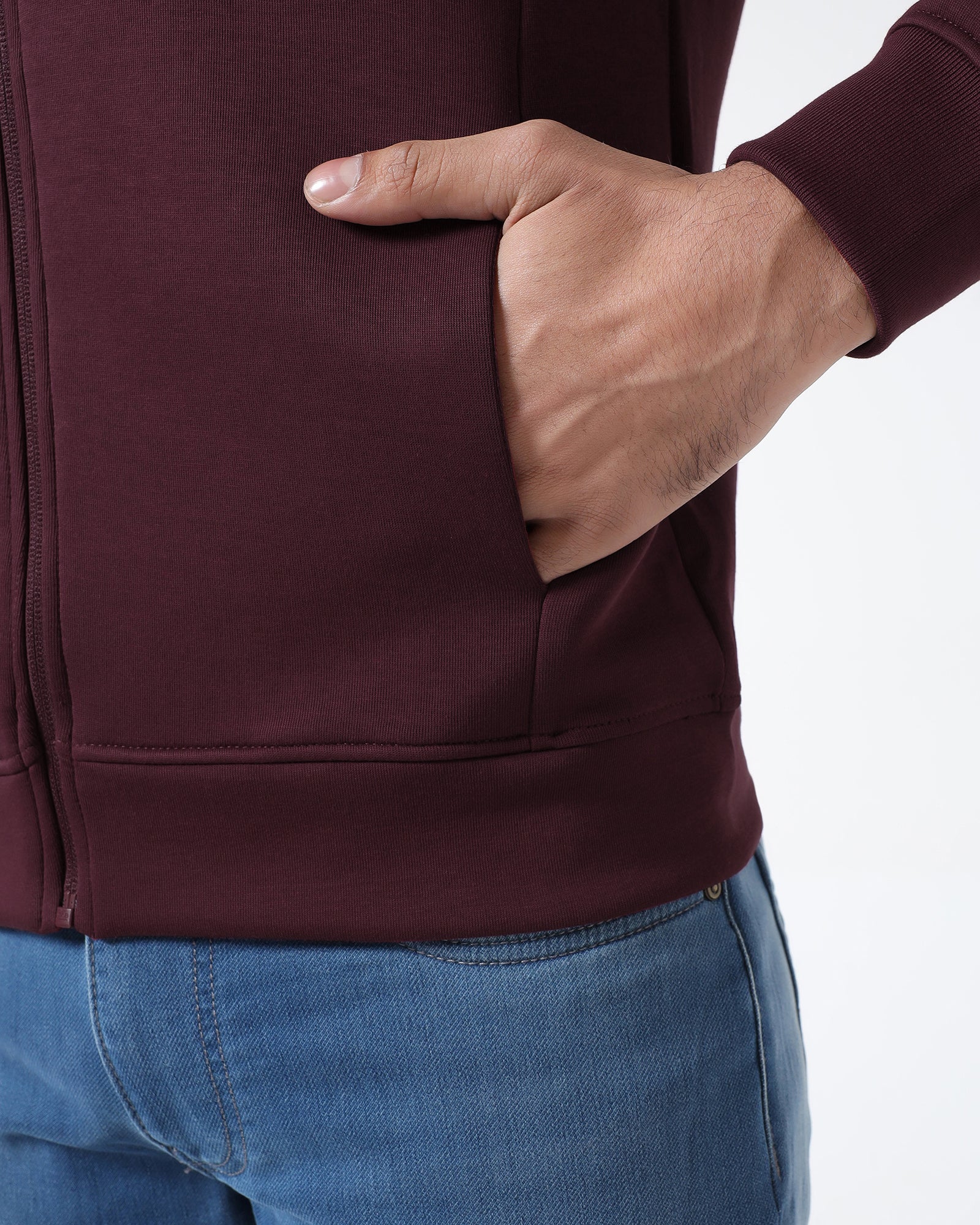 Cherry Lacquer Solid Sweatshirt - Decy