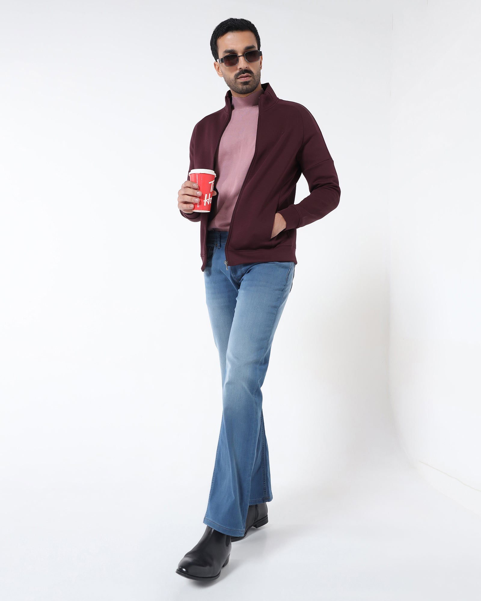 Cherry Lacquer Solid Sweatshirt - Decy