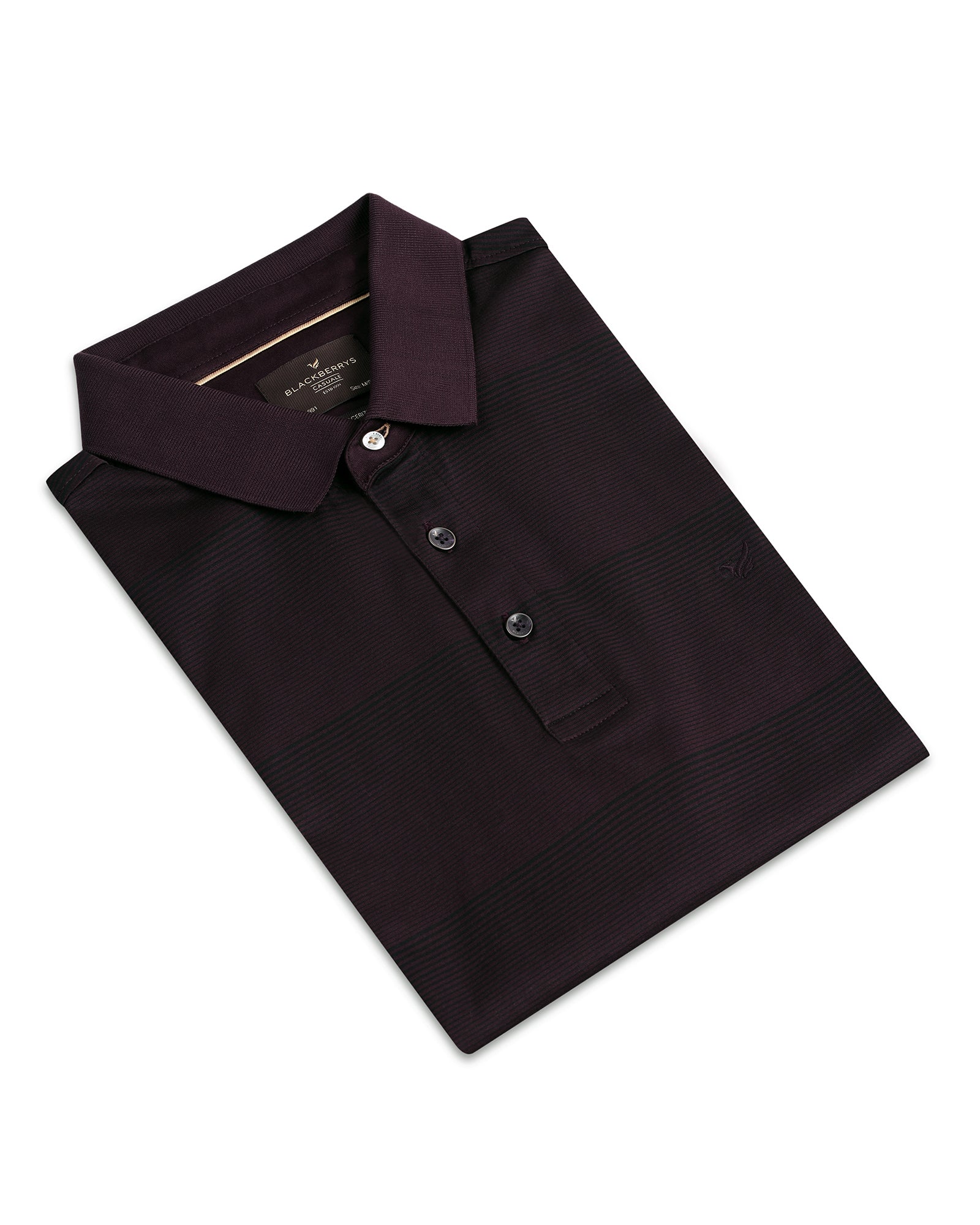 Cherry Lacquer Stripe Polo - Tip